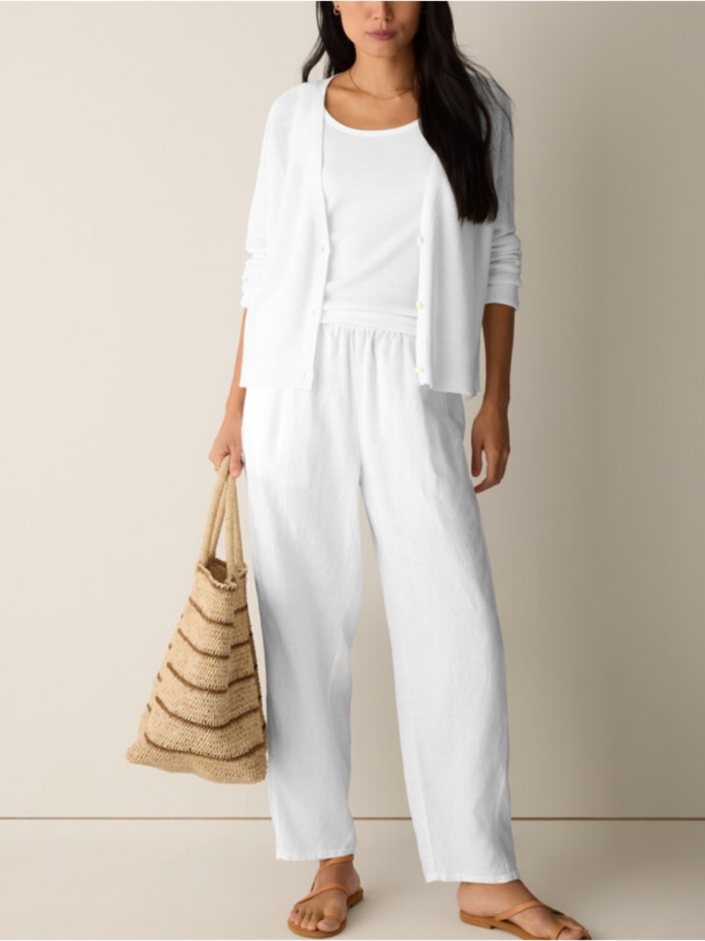 Eileen Fisher Organic Linen Pleated Lantern Pant